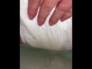 Flooded my diaper with hot piss
