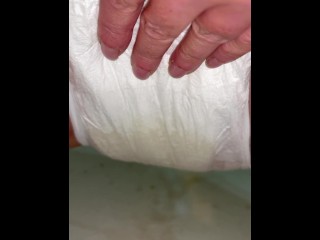 Flooded my diaper with hot piss