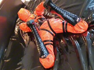 OnlyFans teaser - Heavyrubber latex lady in rainwear and harness!