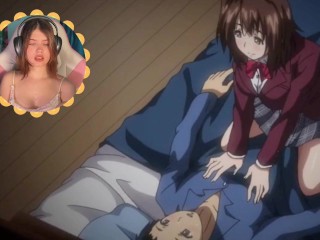 my first porn reaction. Girl loses her virginity. Innocent girl reacts to Hentai.