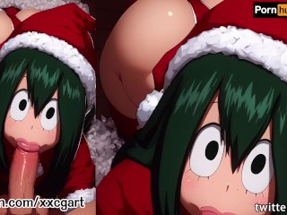 my hero academia - Tsuyu Asui christmas hentai