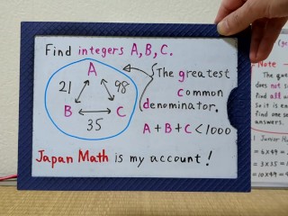 Find integers A B C.[JapanMath](lesbian)