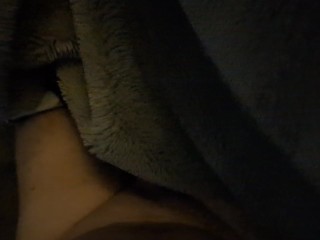 Step sister Gives a Sneaky Handjob & Teases My cock "Netflix & chill" edition!