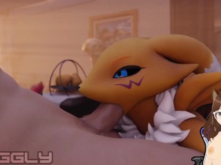 Renamon offers her ass to be impregnated by a human Pregnant (Furry animation) - Jazziuu