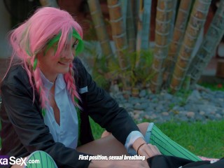 Demon slayer - Tanjiro gives Mitsuri anal training to become a pillar