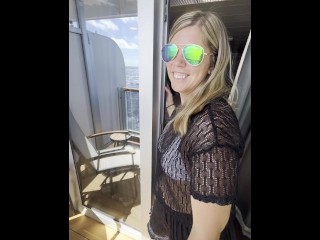 Masturbating on Balcony of Cruise Ship