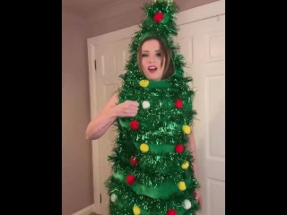 Christmas tree makes you eat your cum!