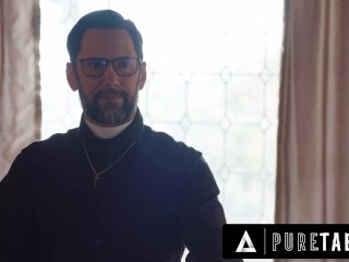 PURE TABOO Horny Virgin Teen Penelope Kay Seduces Pervert Priest To Fuck Her Ass