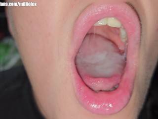 10 Minutes of Big Cum Shots and Swallowing Big Loads of Cum - Compilation - Millie Fox