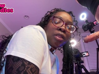 First Time YOUNG Ebony Throat Fuck's BWC ~ SUPER Spit Slut ~ MilkChocolate ~ NewDaddies