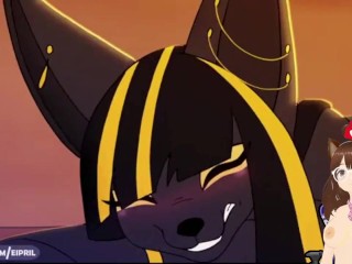 Egyptian Gods deliberately fuck until He cums inside her pregnant (Furry animation) - Jazziuu