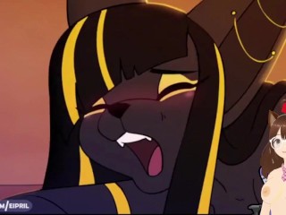 Egyptian Gods deliberately fuck until He cums inside her pregnant (Furry animation) - Jazziuu