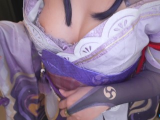Raiden Shogun cosplay pov blowjob -PREVIEW-