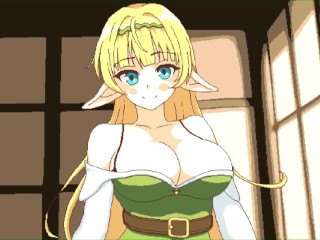 【H GAME】エルフさんとの出会い♡Hドットアニメーション② 3P 中出し エロアニメ Hentai Pixel Anime