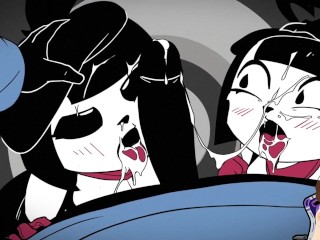 Mime girls give me a challenge that involve fill every hole with cum (Derpixon animation) - Jazziuu