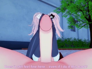 Junko Enoshima from Danganronpa Gives You A Footjob Hentai POV