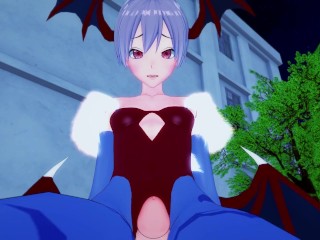 Lilith from Darkstalkers Gives You A Footjob Hentai POV