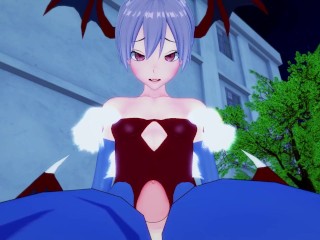 Lilith from Darkstalkers Gives You A Footjob Hentai POV