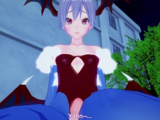 Lilith from Darkstalkers Gives You A Footjob Hentai POV