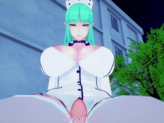 Morrigan Aensland from Darkstalkers Gives You A Footjob Hentai POV