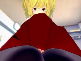 Misa Amane from Death Note Gives You A Footjob Hentai POV