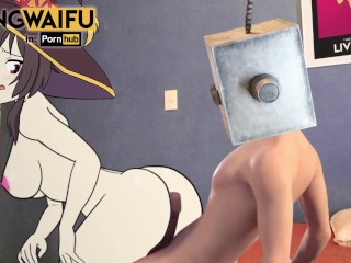 Megumin LIVING WAIFU Konosuba HENTAI r34 porn rule 34 nude cosplay xxx  real animation subarashii