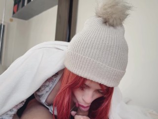 My hot stepsister gives me a great gift for the holidays💦🎁