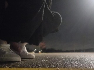 I Cum and Pee in the Parking Lot After Skateboarding in the Early Morning