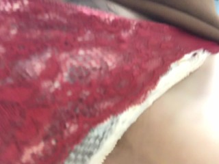 【男の娘】ガーリーワンピで四つんばいオナニーと擬似ぶっかけ