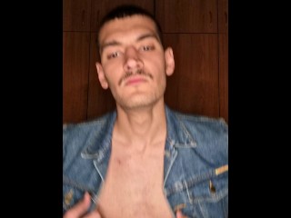 Sexy Stripper in Denim Moves Sensual and Jerks Off with His Feet Up (Striptease Only Edition)