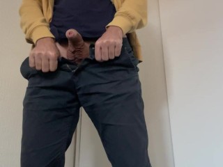 Got Horny At Work - Quick Jerk Off in a Storage Room