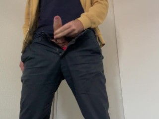 Got Horny At Work - Quick Jerk Off in a Storage Room