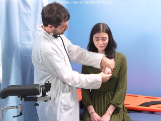 Rosie Lynn embarrassed orgasms at the gynecologist