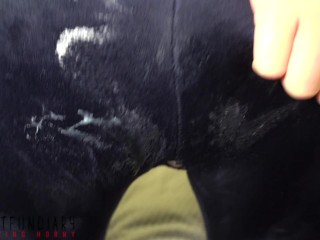 girl in cute soft dark blue juicy couture training set tracksuit fucked in prone bone position