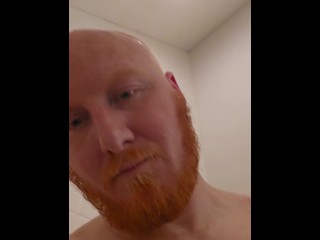 RED BEARD JERKING OFF IN THE SHOWER