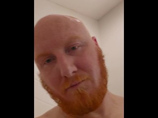 RED BEARD JERKING OFF IN THE SHOWER