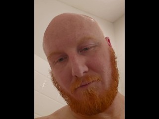 RED BEARD JERKING OFF IN THE SHOWER
