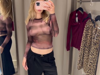 Sexy Transparent Top Try On Haul No Bra