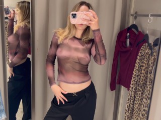 Sexy Transparent Top Try On Haul No Bra