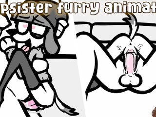 My stepsister finally lets me record porn with her, I cum inside her (Furry animation) - Jazziuu