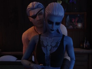 Tavern sex scene, drow and human, part 5