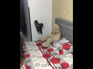 I make a hot video for my lover and show my tits.