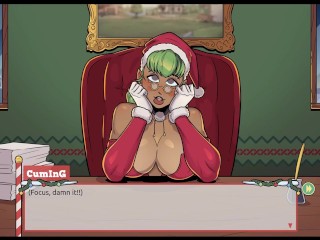 Claus' Secret Surprise [ XMAS HENTAI Game ] Ep.5 femboy cum all over santa elf cute face !