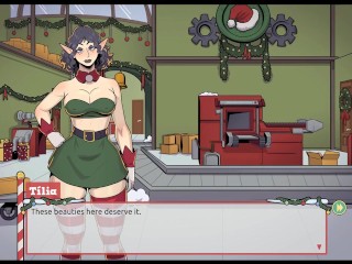 Claus' Secret Surprise [ XMAS HENTAI Game ] Ep.5 femboy cum all over santa elf cute face !