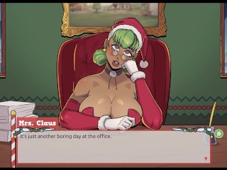 Claus' Secret Surprise [ XMAS HENTAI Game ] Ep.5 femboy cum all over santa elf cute face !