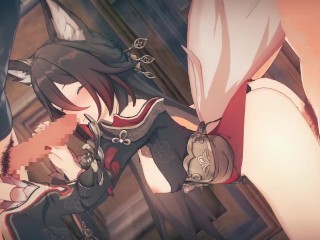 【崩壊スターレイル】停雲がたくさんの男達と集団セックスする3Dエロアニメーション。(崩スタ ていうん1 Honkai Star Rail Tingyun gangbang.停云群交)