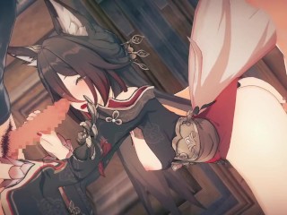 【崩壊スターレイル】停雲がたくさんの男達と集団セックスする3Dエロアニメーション。(崩スタ ていうん1 Honkai Star Rail Tingyun gangbang.停云群交)