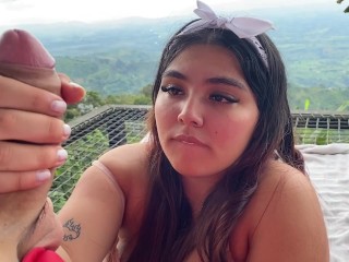 Big ass is fucked by her stepbrother in the middle of nature!!