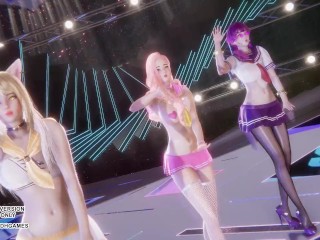 [MMD] SECRET NUMBER - Got That Boom Ahri Akali Seraphine Kaisa Evelynn Sexy Kpop Dance