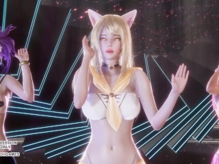 [MMD] SECRET NUMBER - Got That Boom Ahri Akali Seraphine Kaisa Evelynn Sexy Kpop Dance